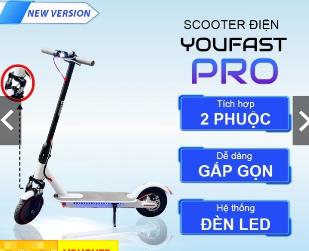 Xe điện gấp gọn Scooter Youfast Pro